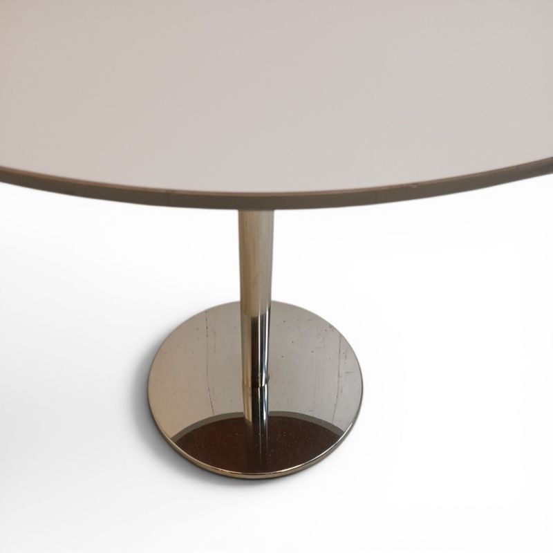 Rundbord Ø:80cm, grå/krom