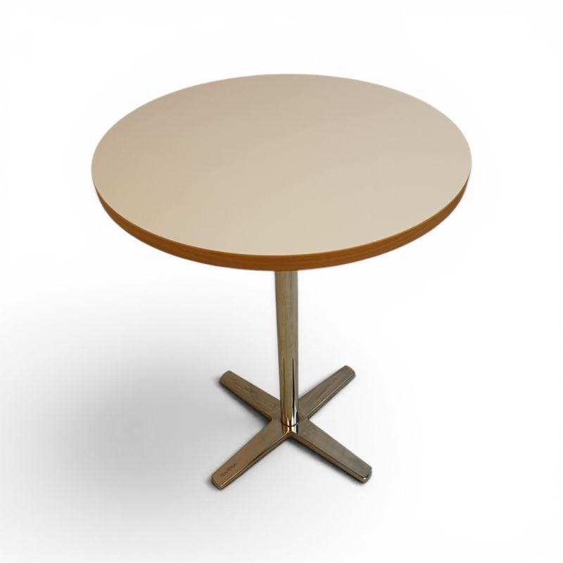 Materia ståbord Ø:60cm, hvit/bøk/krom