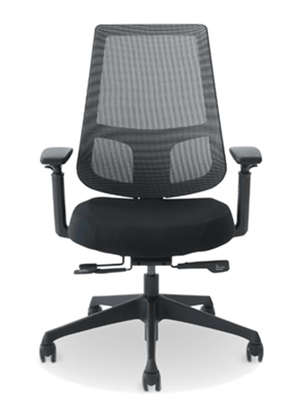 Rico HN kontorstol med nettingrygg og sort stoffsete.