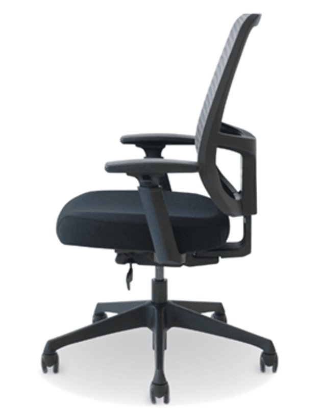 Rico HN kontorstol med nettingrygg og sort stoffsete.