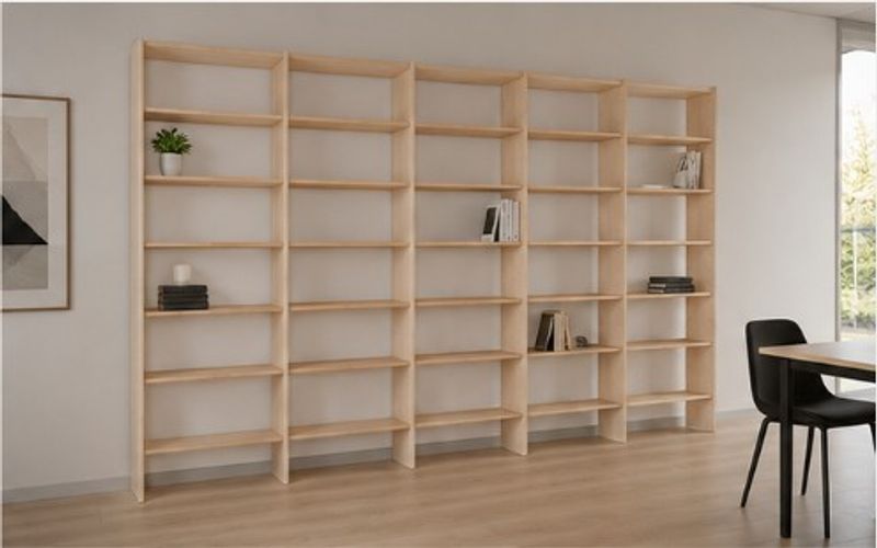 BBB-reol bibliotekreol i bjørk