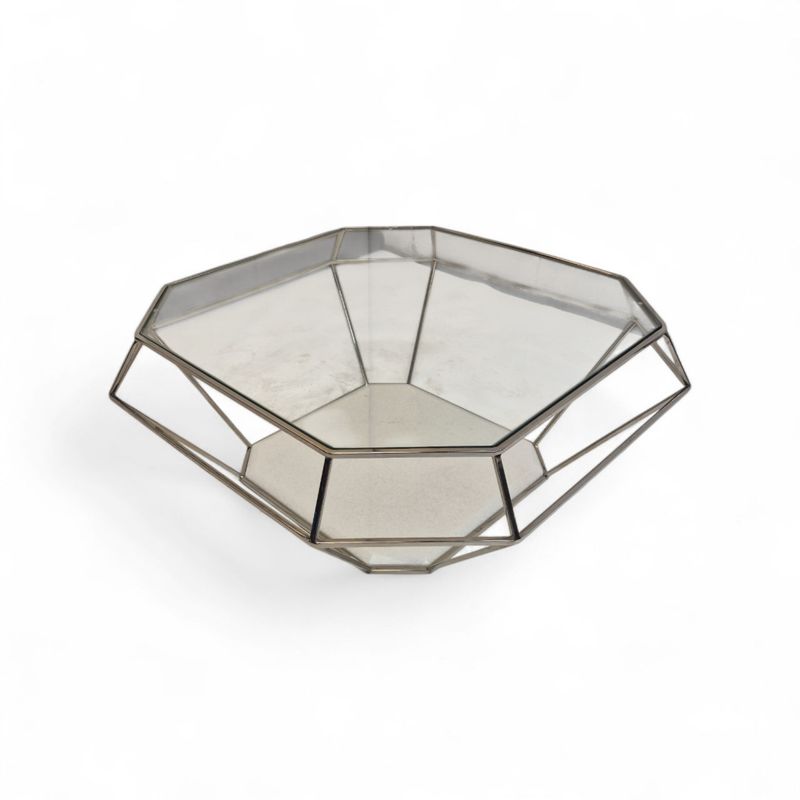Eichholtz Asscher diamant bord 100x100cm, glass