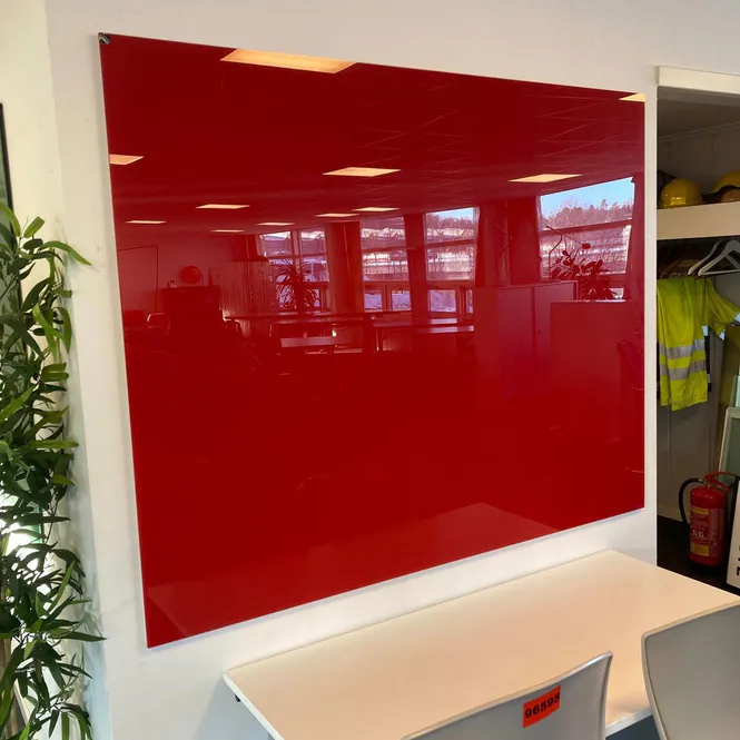 Hovedbilde Chat Board glasstavle 150x120 cm, Rød