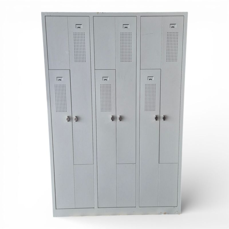 Z-garderobeskap 6-rom, grå